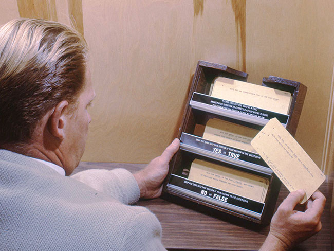    Patients were asked to sort prepunched questionnaire computer cards to describe their medical history. 