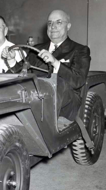 man driving jeep