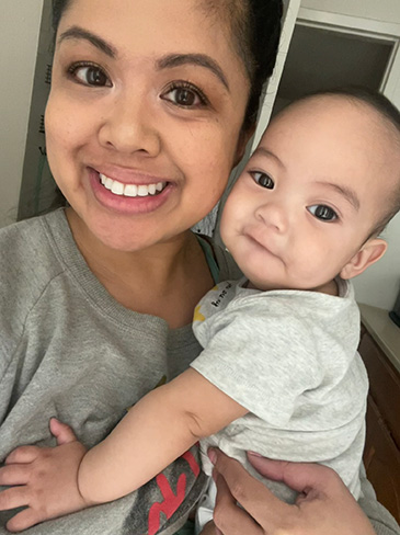 Fiona Carungay and her son