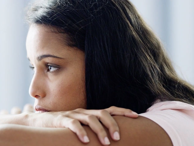 Woman experiencing stress