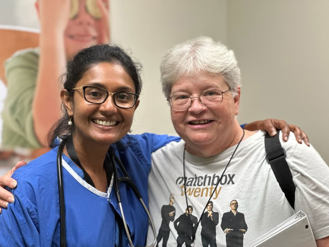 Suzanne Waine with Divya Soman, MD