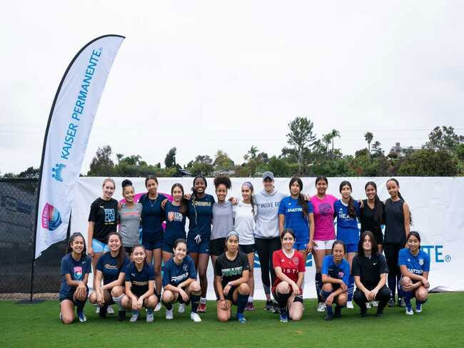 Young girls soccer team