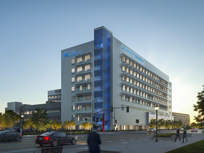 exterior of the Kaiser Permanente Railyards Center