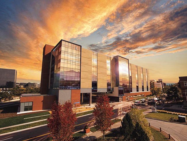 Exterior of the Denver Health building.