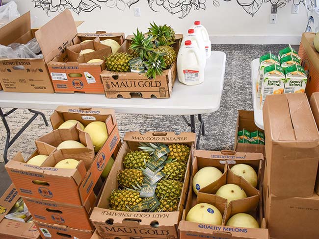 boxes of fresh produce