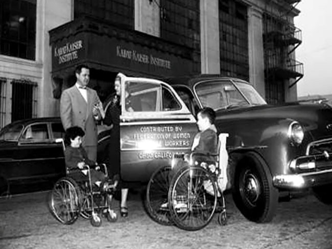 1950s station wagon for transporting patients to recreational activities