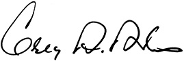 Greg Adams' signature