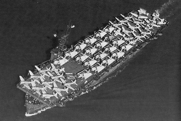 USS Liscome Bay navy ship ferrying aircraft